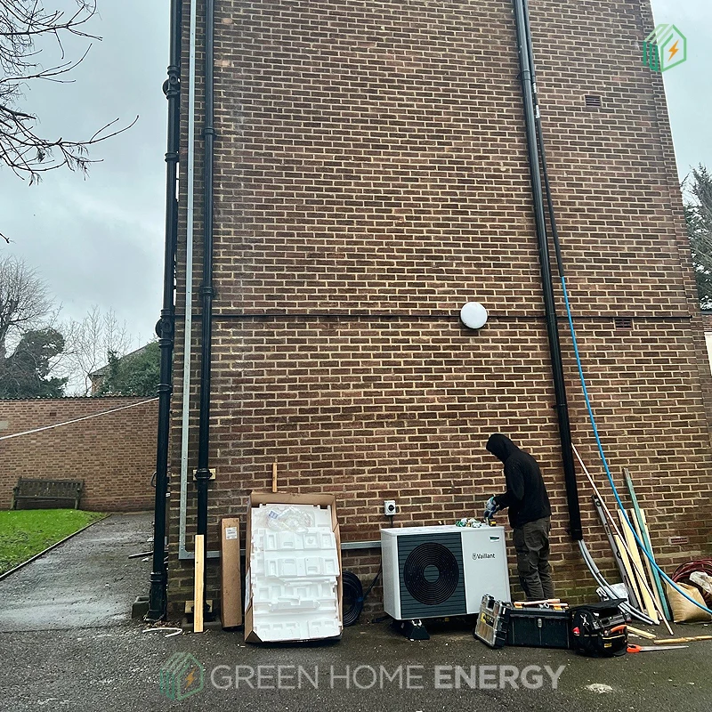 Instlled Air Source Heat Pumps for New build flat on 4th Floor in Finchley, Greater London, United Kingdom